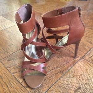 INC Brown Leather Heels
